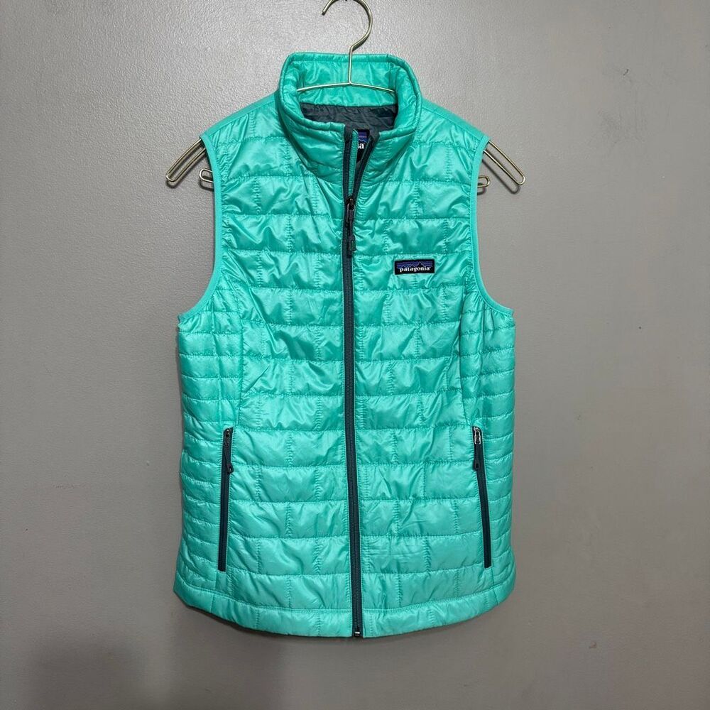 Patagonia Women's Nano Puff Primoloft Vest mint green size medium